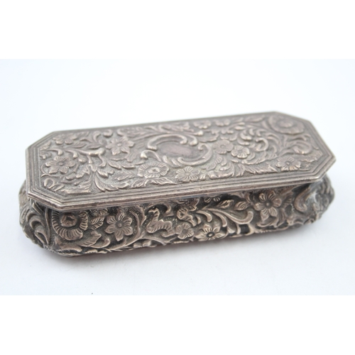 391 - Antique Victorian 1898 Birmingham Sterling Silver Trinket / Jewellery Box (83g)