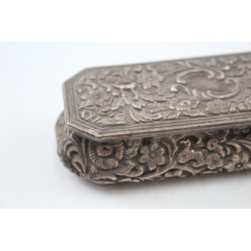 391 - Antique Victorian 1898 Birmingham Sterling Silver Trinket / Jewellery Box (83g)