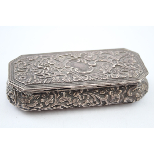 391 - Antique Victorian 1898 Birmingham Sterling Silver Trinket / Jewellery Box (83g)