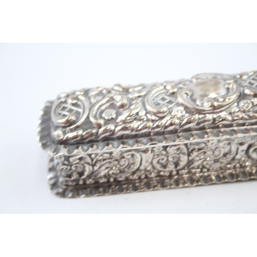 403 - Antique Edwardian 1902 Birmingham Sterling Silver Trinket / Jewellery Box (98g)