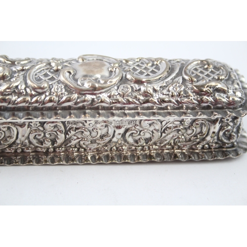 403 - Antique Edwardian 1902 Birmingham Sterling Silver Trinket / Jewellery Box (98g)