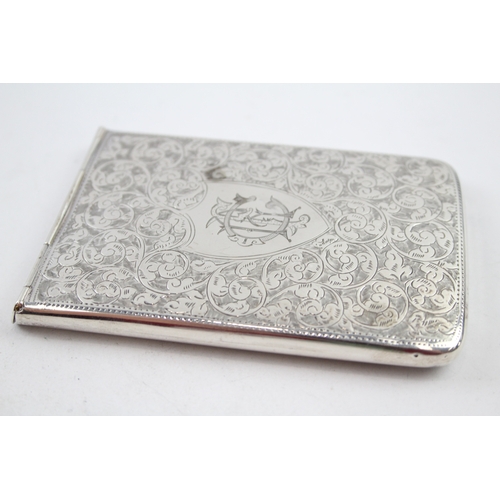 404 - Antique Victorian 1899 Birmingham Sterling Silver Calling Card Case (83g)