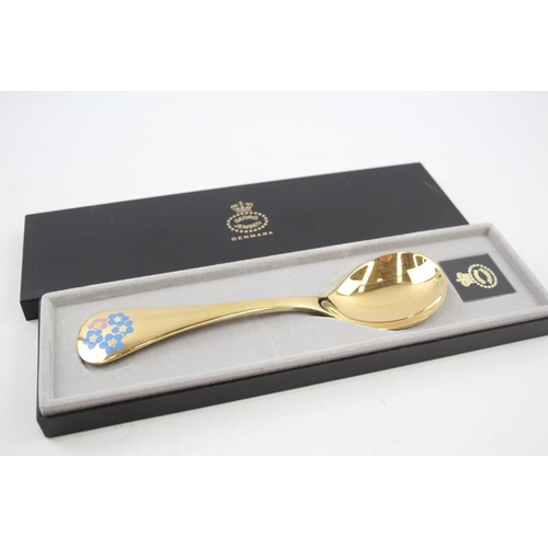 405 - Vintage GEORG JENSEN .925 Sterling Silver Gilt Collectors Spoon Boxed (43g)