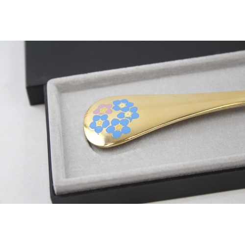 405 - Vintage GEORG JENSEN .925 Sterling Silver Gilt Collectors Spoon Boxed (43g)