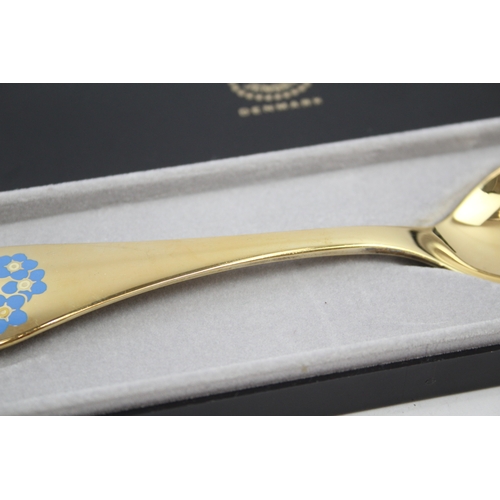 405 - Vintage GEORG JENSEN .925 Sterling Silver Gilt Collectors Spoon Boxed (43g)