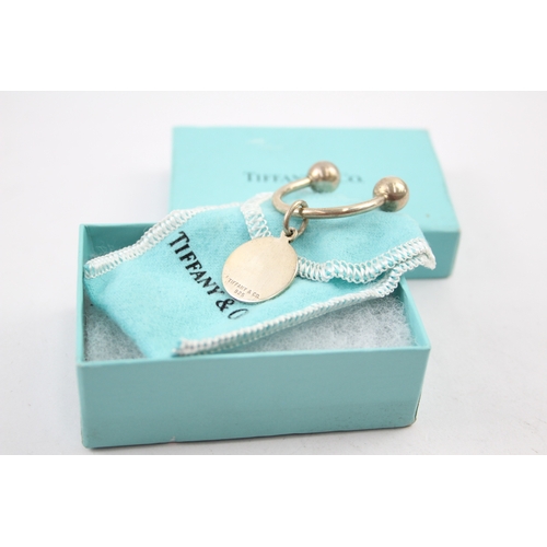 416 - TIFFANY & CO. Stamped .925 Sterling Silver Blank Keyring Boxed (10g)