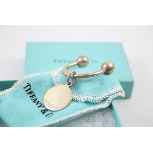 416 - TIFFANY & CO. Stamped .925 Sterling Silver Blank Keyring Boxed (10g)