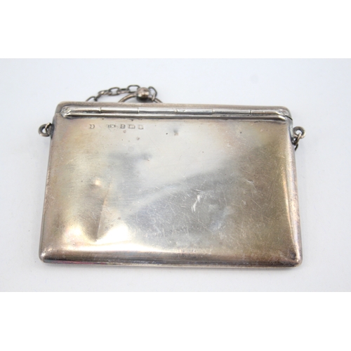 418 - Antique Edwardian 1907 Birmingham Sterling Silver Calling Card Case (62g)