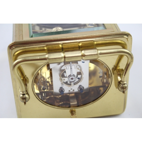 427 - E.M & Co. French Repeater Gilt Brass Carriage Clock