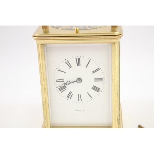 427 - E.M & Co. French Repeater Gilt Brass Carriage Clock