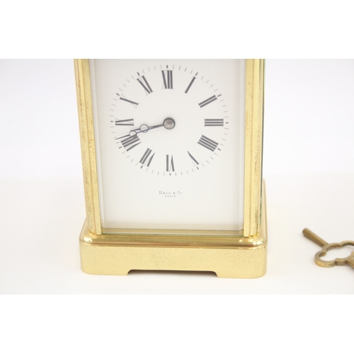 427 - E.M & Co. French Repeater Gilt Brass Carriage Clock