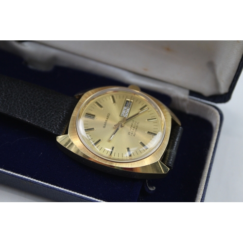 519 - Men's vintage Garrard Gold Tone Watch Automatic Working