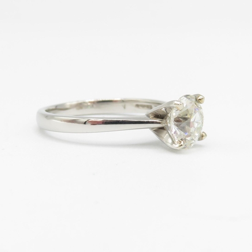 1 - Diamond Solitaire Ring with transitional cut 1.75ct natural earth mined diamond set in a 4 claw hall... 