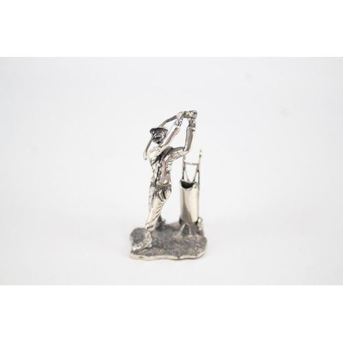 385 - Vintage Stamped .925 Sterling Silver Novelty Man Playing Golf Ornament 33g