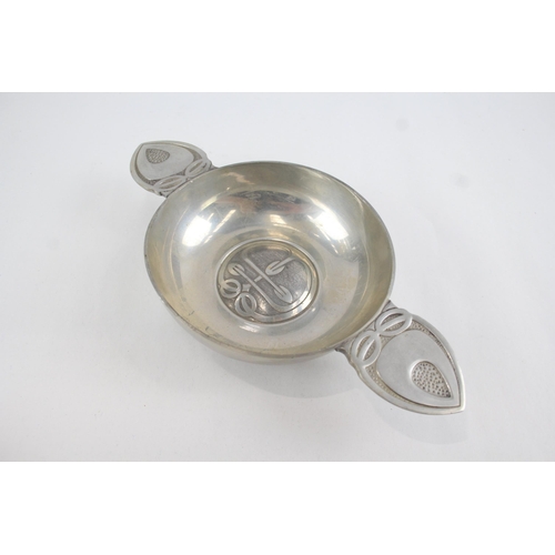 386 - Vintage Charles Rennie Mackintosh Pewter Quaich Dish (250g)