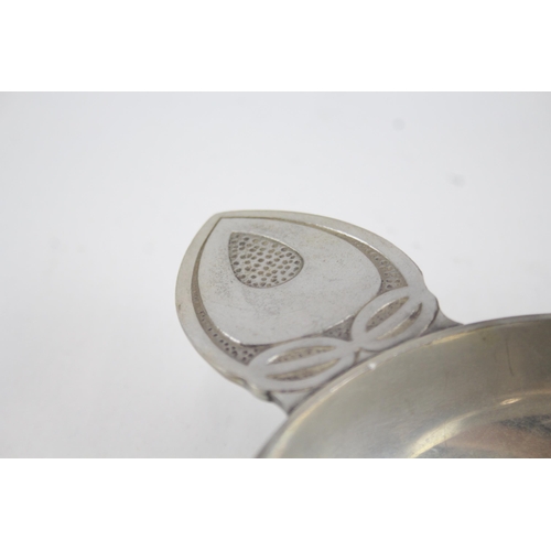 386 - Vintage Charles Rennie Mackintosh Pewter Quaich Dish (250g)