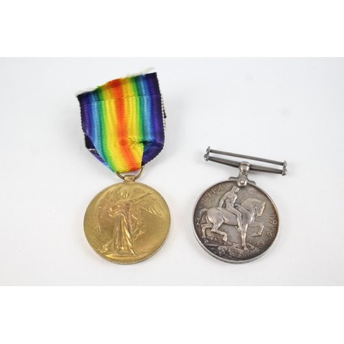 450 - WW1 Medal Pair Named 74615 Pte T.A Jones Liverpool Regt