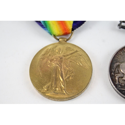 450 - WW1 Medal Pair Named 74615 Pte T.A Jones Liverpool Regt