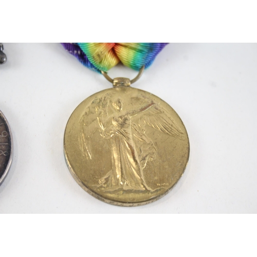 456 - WW1 Medal Pair Named 2239 Pte J.E Dye Royal Fusiliers