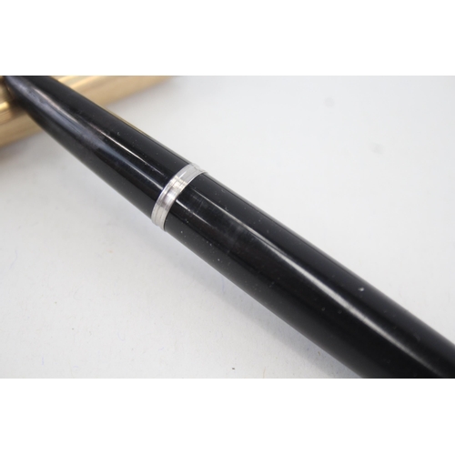 538 - Vintage Parker 51 Black Fountain Pen w/ 14ct Gold Nib WRITING Boxed