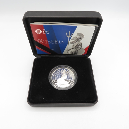 373 - Royal Mint Britannia One Ounce Fine Silver Coin 2014 Boxed