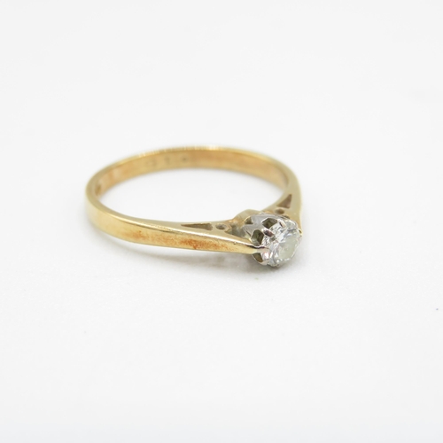 230 - 18ct gold diamond solitaire ring (1.8g) Size  J