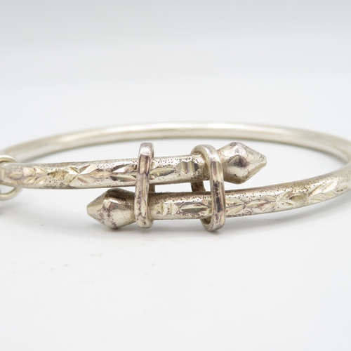 351 - Silver bangles (107.3g)