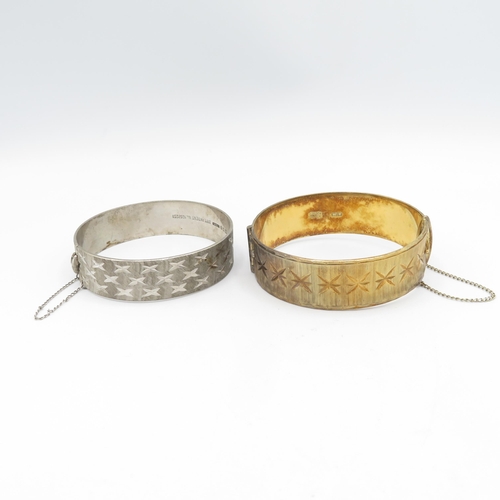 352 - Silver bangles (73.1g)