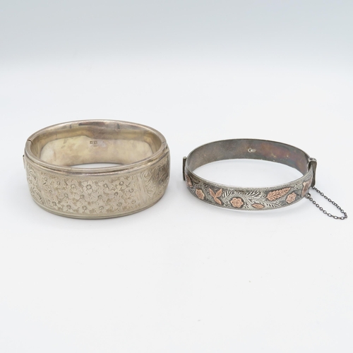 355 - Silver bangles (77.4g)