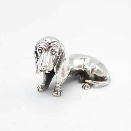 368 - HM 925 Sterling Silver Dachshund Sausage Dog in excellent condition (15g)  40mm long