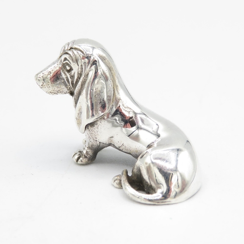 368 - HM 925 Sterling Silver Dachshund Sausage Dog in excellent condition (15g)  40mm long