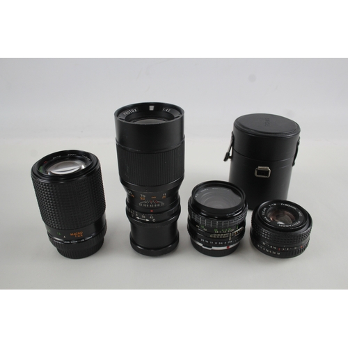 501 - Manual Camera Lenses Inc Sigma, Centon & Pentacon Etc Mechanically Working x 4