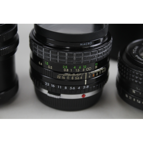 501 - Manual Camera Lenses Inc Sigma, Centon & Pentacon Etc Mechanically Working x 4