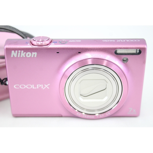 505 - Nikon Coolpix S6150 Digital Compact Camera Working w/ 7x Optical Zoom & Strap