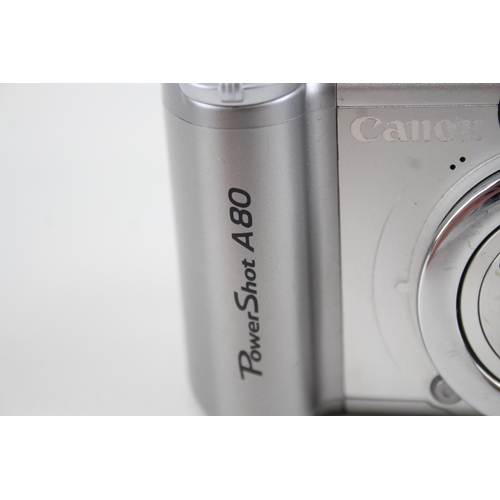 507 - Canon Powershot A80 Digital Compact Camera Working w/ Canon 3x Zoom