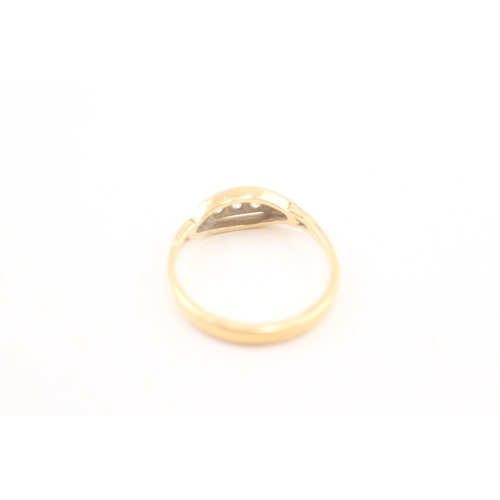 52 - 18ct gold antique diamond five stone ring (2.1g) Size  L