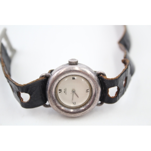 520 - Women's Vintage Mido Multifort 925 Silver Watch Hand-Wind WATCH RUNS