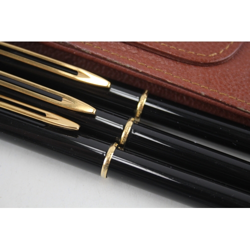 531 - Vintage WATERMAN Exclusive Black Lacquer Fountain Pen 18ct Nib, Ballpoint Etc