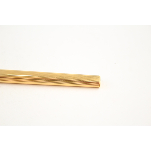 536 - Le Must De Cartier Gold Plated Ballpoint Pen / Biro w/ Enamel Detail, Box