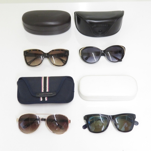 482 - 4 x Designer Sunglasses including Michael Kors / Bvlgari / Tommy Hilfiger / Marc Jacobs - All with C... 