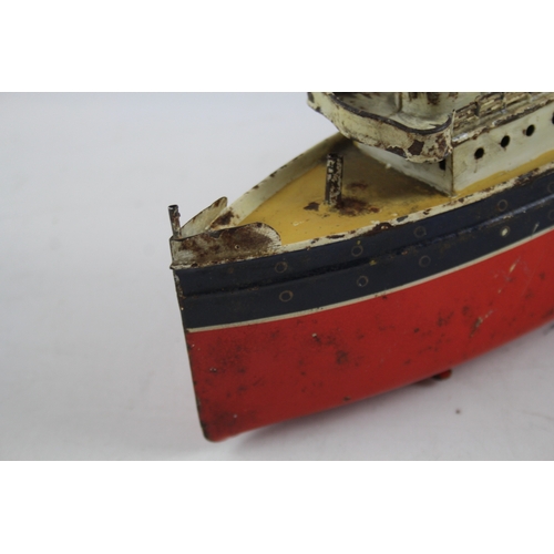 363 - Tin Plate BING German Made Toy Ship Ocean Liner Vintage Toys