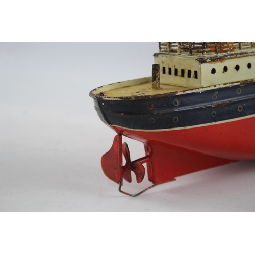 363 - Tin Plate BING German Made Toy Ship Ocean Liner Vintage Toys