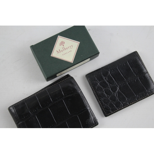 364 - Mulberry Leather Accessories Inc Men's Wallet, Credit Card Case & Money Clip x 3