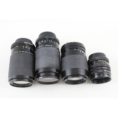 381 - Manual Camera Lenses Inc Sigma, Miranda & Hanimex Etc Mechanically Working x 4