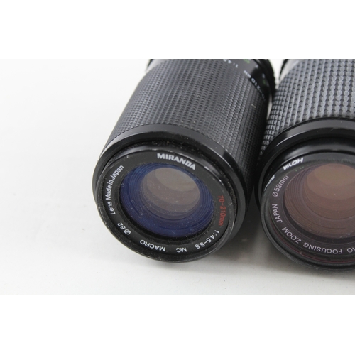 381 - Manual Camera Lenses Inc Sigma, Miranda & Hanimex Etc Mechanically Working x 4