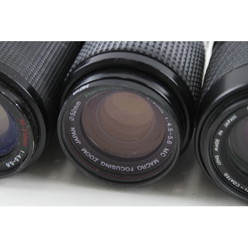 381 - Manual Camera Lenses Inc Sigma, Miranda & Hanimex Etc Mechanically Working x 4