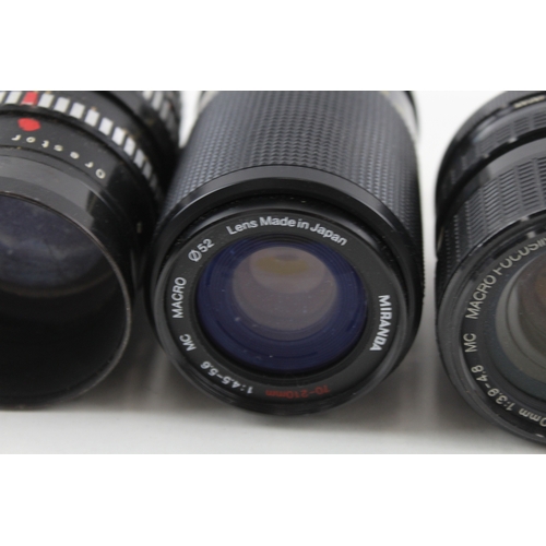 382 - Manual Camera Lenses Inc Vivitar, Miranda & Pentacon Mechanically Working x 4