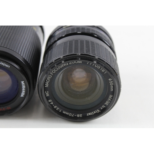 382 - Manual Camera Lenses Inc Vivitar, Miranda & Pentacon Mechanically Working x 4