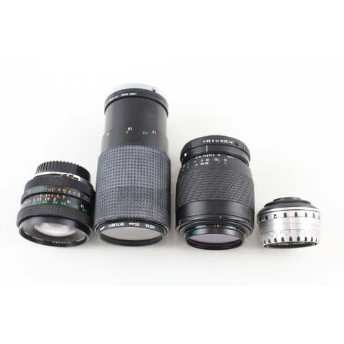 384 - Manual Camera Lenses Inc Sigma, Sirius & Vivitar Etc Mechanically Working x 4