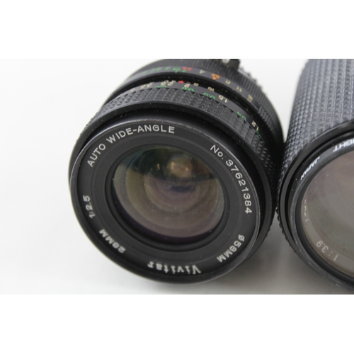 384 - Manual Camera Lenses Inc Sigma, Sirius & Vivitar Etc Mechanically Working x 4